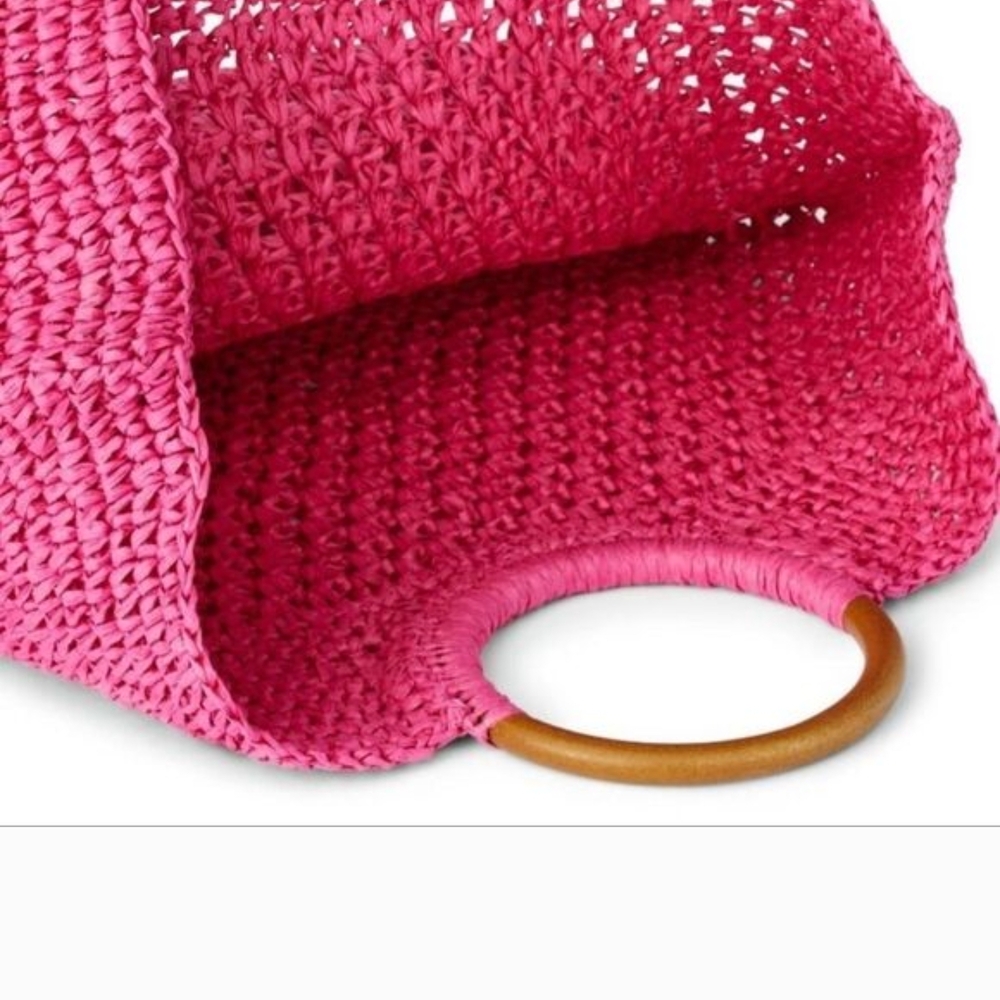 Tabitha Brown for Target- Red Avocado Woven Straw Tote - Picture 3 of 4